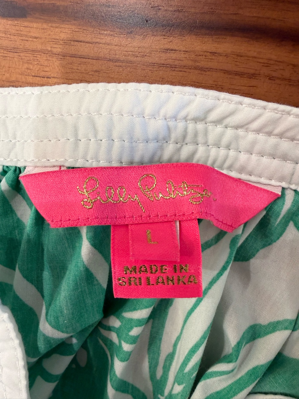 Lilly Pulitzer White and Green Floral Peasant Tunic - Picture 6 of 8